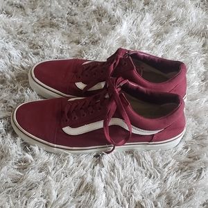 Vans Old School Burgundy Red White mens size 12